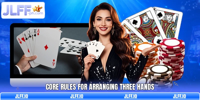 Core rules for arranging three hands