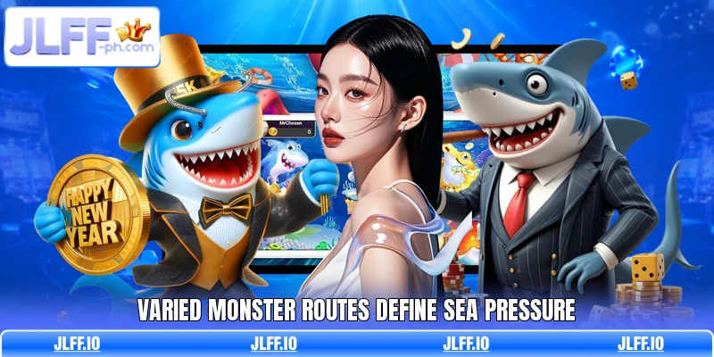 Varied monster routes define sea pressure