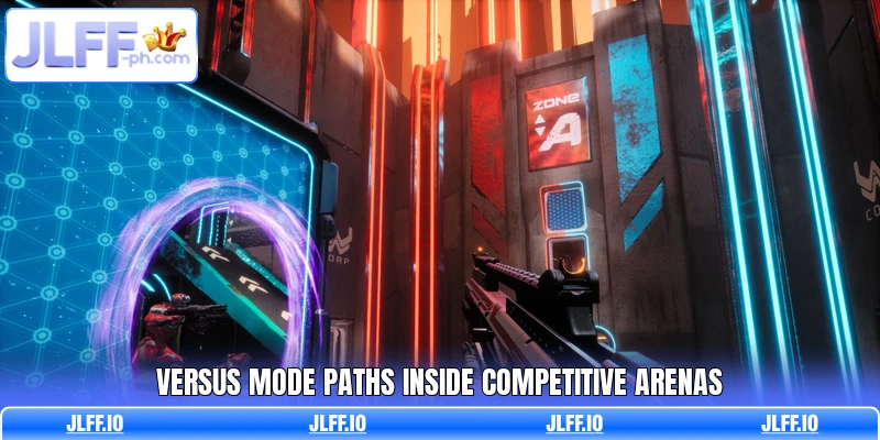 Versus mode paths inside competitive arenas